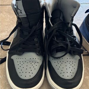 Jordan Black and Gray High-Top Sneakers
